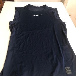 Nike Pro Dei Fit vented on sides and yoke on back tank.